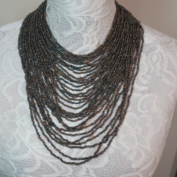 Seedbead Collar Necklace - Picture 2 of 7